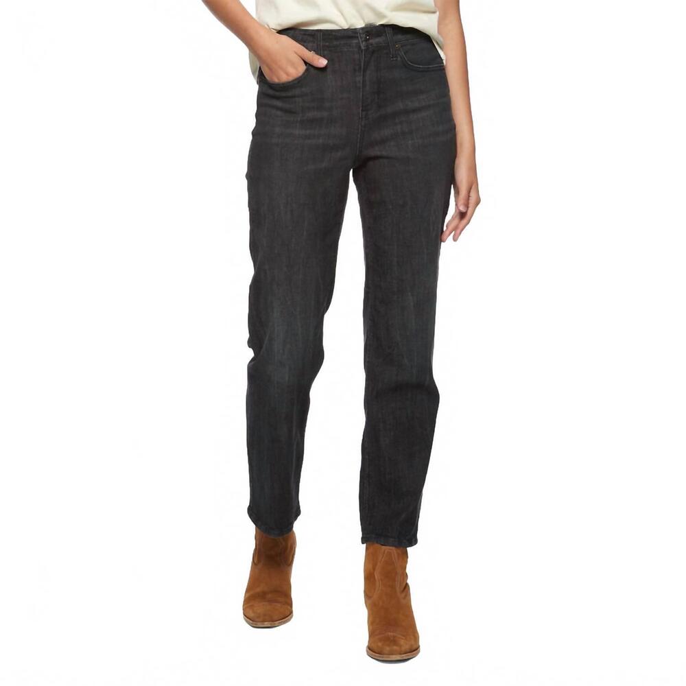 NEW FLAGS & ANTHEM joplin high rise straight leg jeans in black